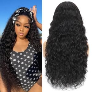 Loose Deep Wave Lace Front Wigs Human Hair Pre Plucked 13X4 Transparent Loose Wave Wig with Baby Hair for Women(Natural Color, 34 Inch)